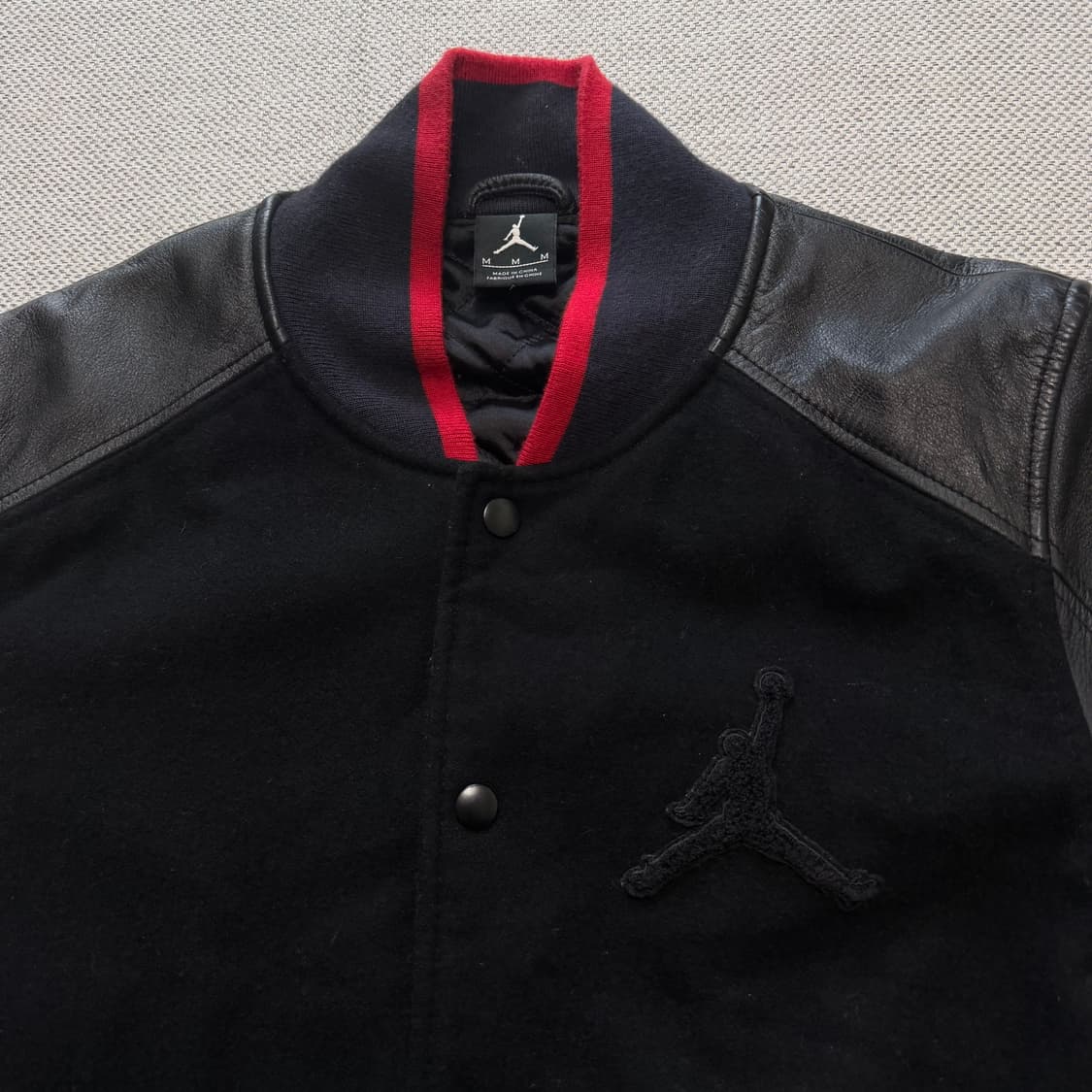 조던 레더 배색 바시티 자켓 상품이미지2