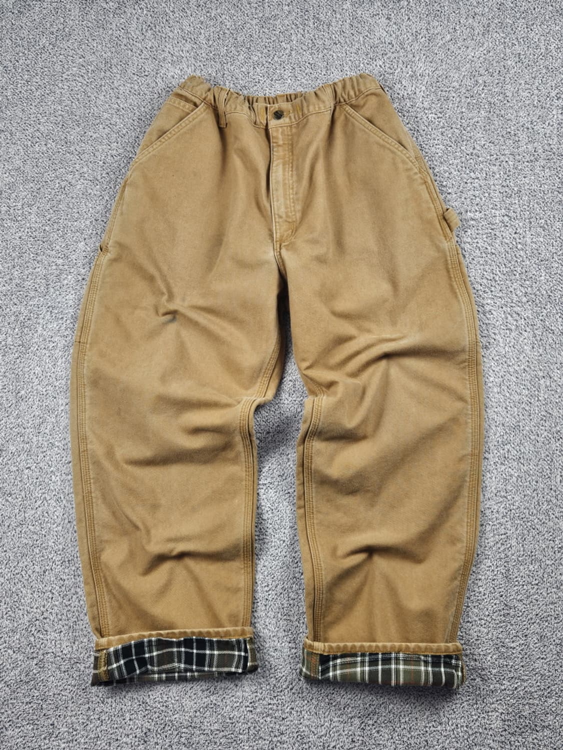 칼하트 헤비 플란넬 밴딩 커스텀 카펜터 팬츠 (40X30) / 10553 상품이미지2