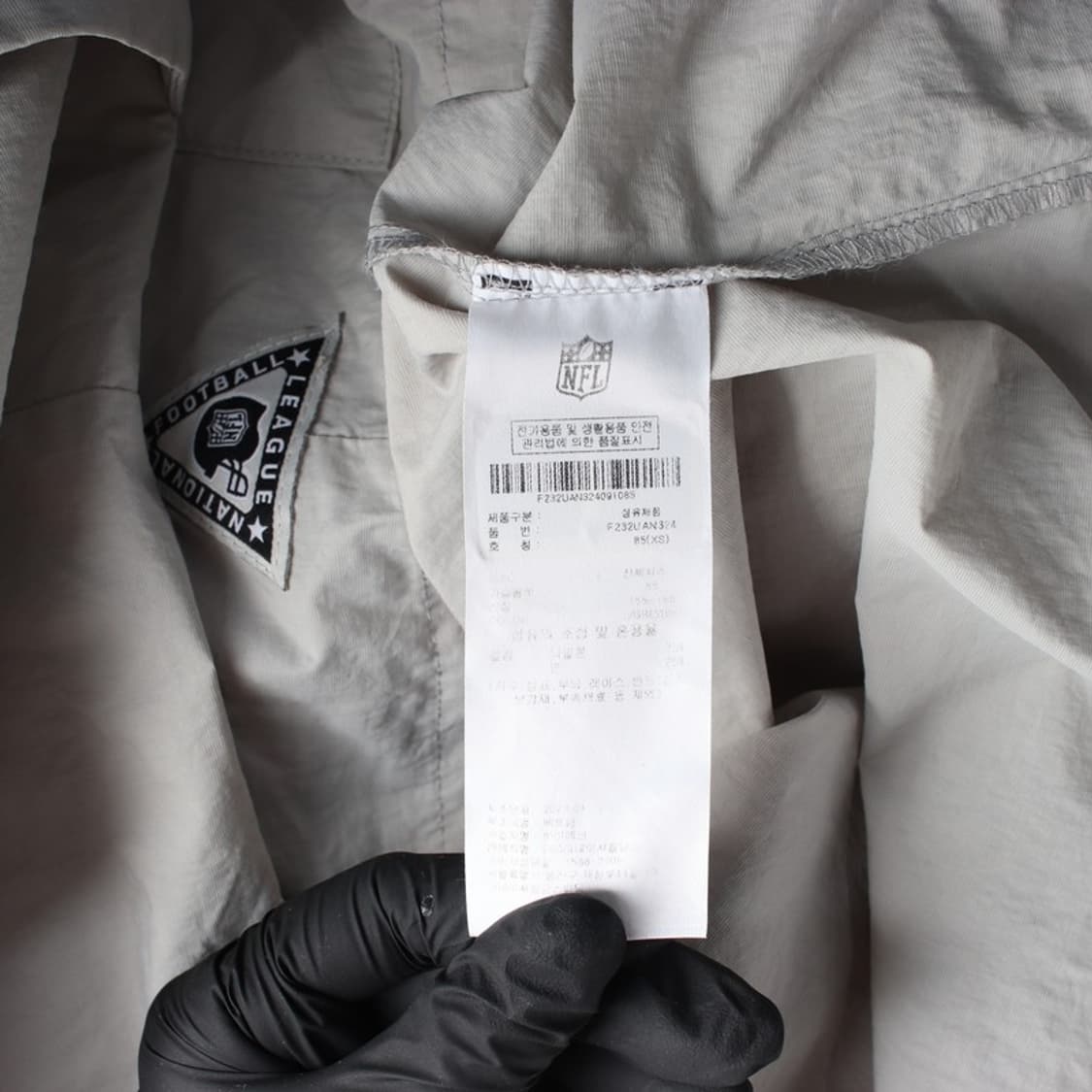 NFL 로고 하프집업 반팔 아노락 XS 상품이미지6
