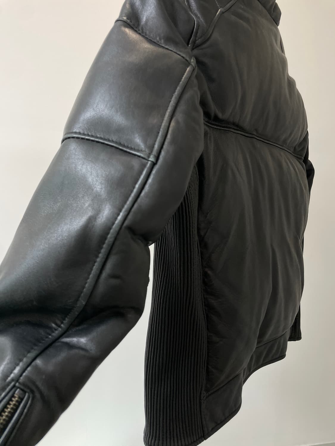 (L) 락시크 바이커 투웨이 가죽 패딩 상품이미지2