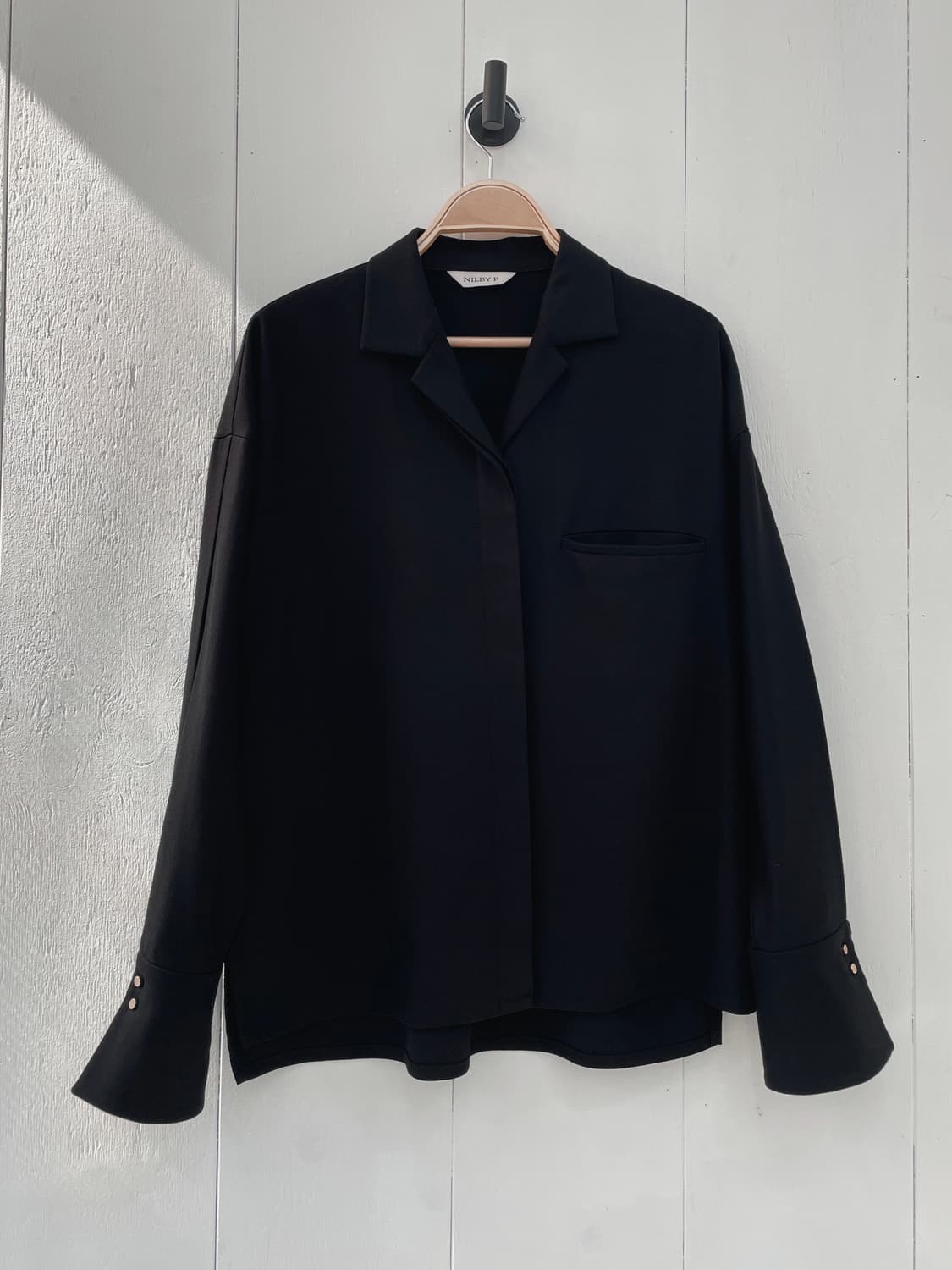 닐바이피(NILBY P) 미니멀 오픈 칼라 셔츠 자켓 상품이미지2