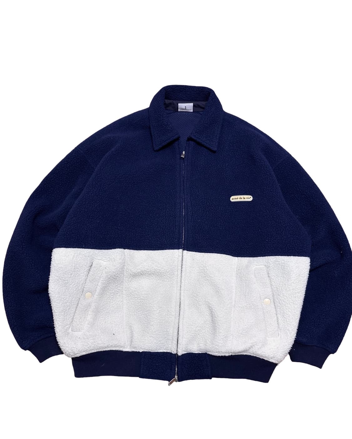 아크메드라비 뽀글이 네이비 후리스 자켓 상품이미지1