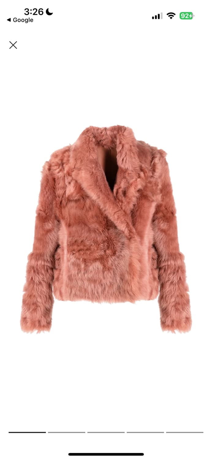 Yves Salomon 핑크 fur coat 상품이미지2