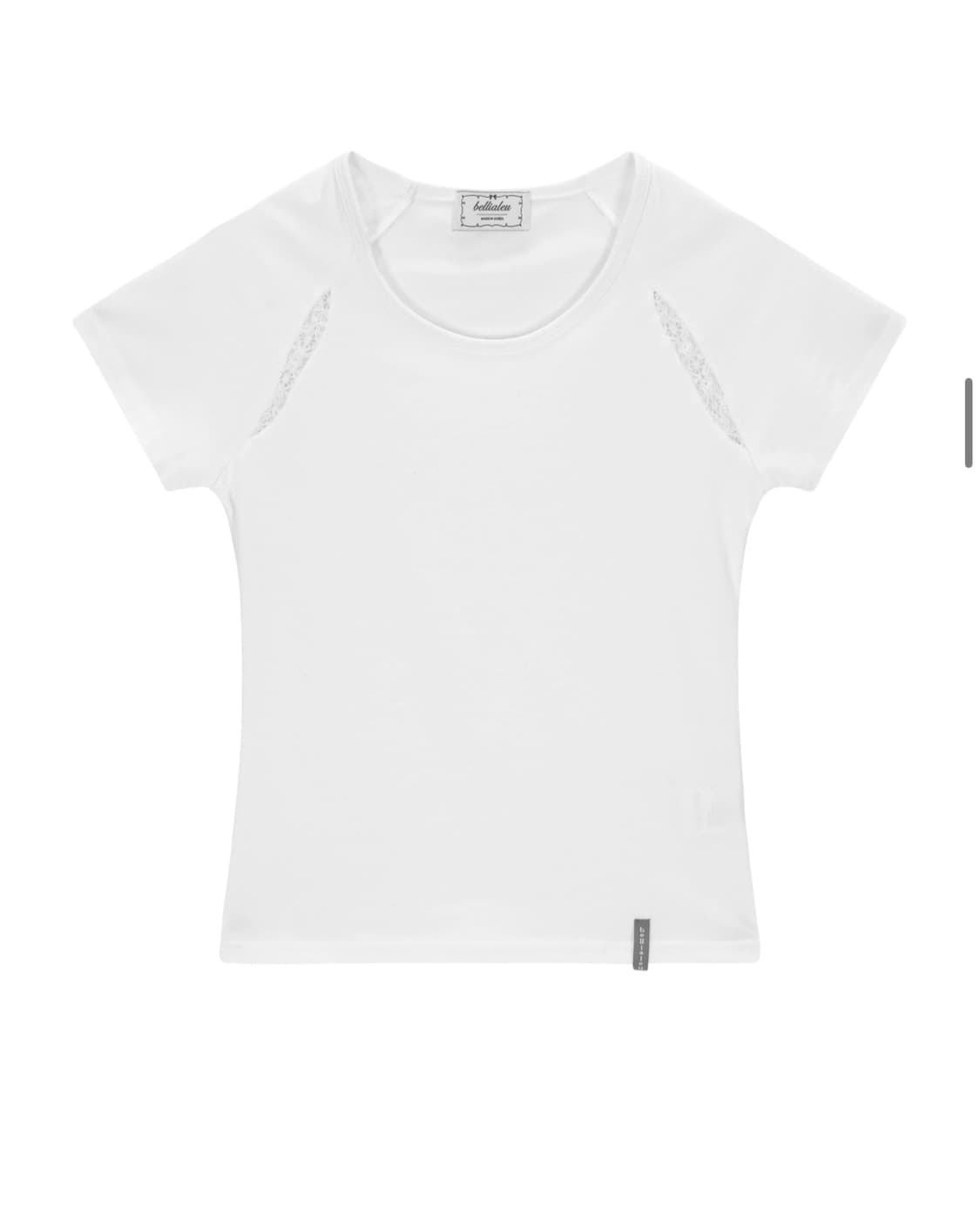 벨리아르 LACE HALF TEE-WHITE 상품이미지2