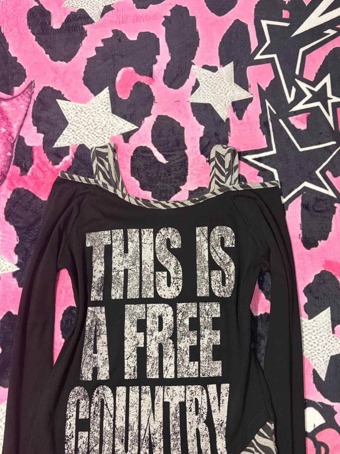 00's zebra diagonal detail off-shoulder  상품이미지10