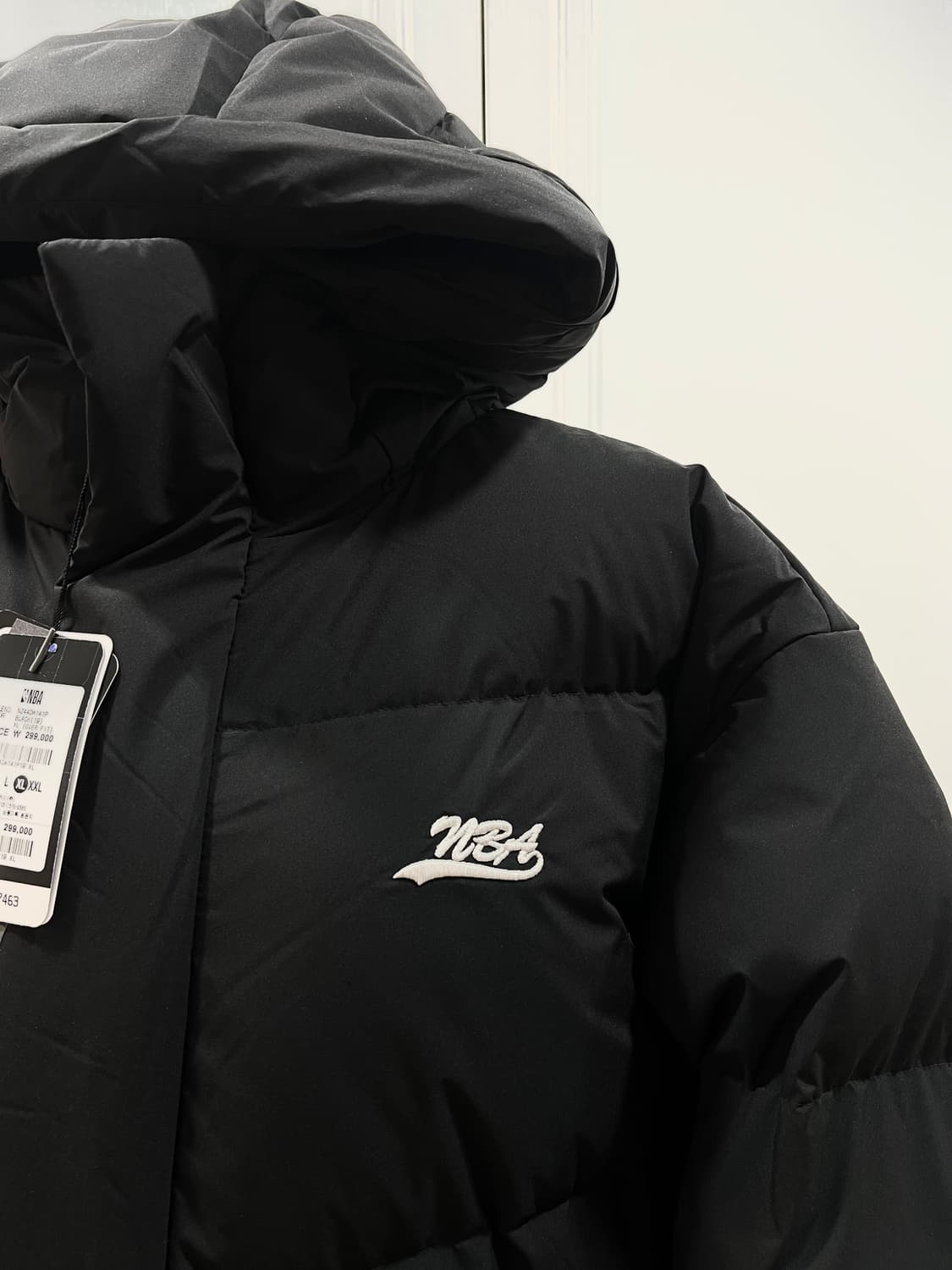 NBA 덕다운 롱 패딩 블랙 XL 상품이미지4