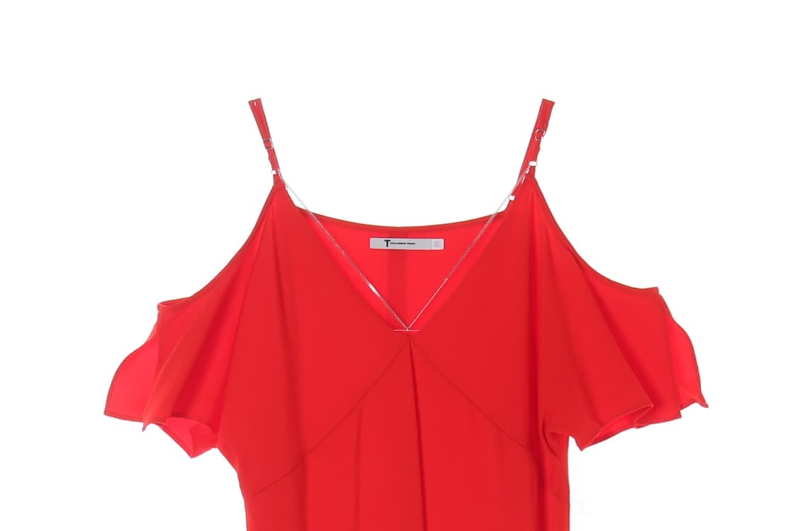 알렉산더 왕 레드 목걸이 오프숄더 롱 원피스 드레스 휴양지
 상품이미지2