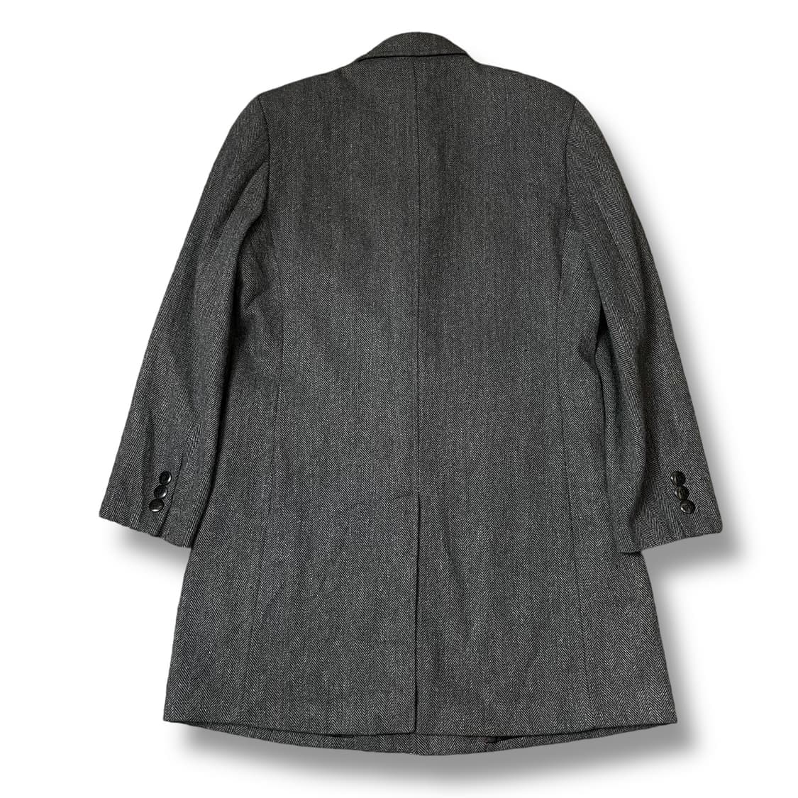엔리코 코베리 그레이 헤링본 폴리 울 코트 상품이미지2