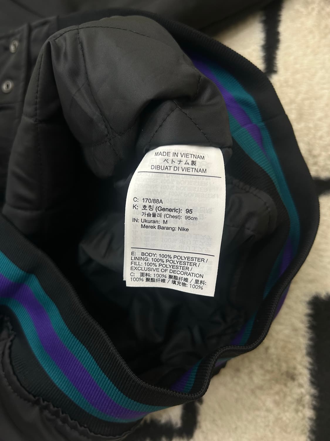 [M]나이키 덕아웃 새틴 바시티/블랙 상품이미지6