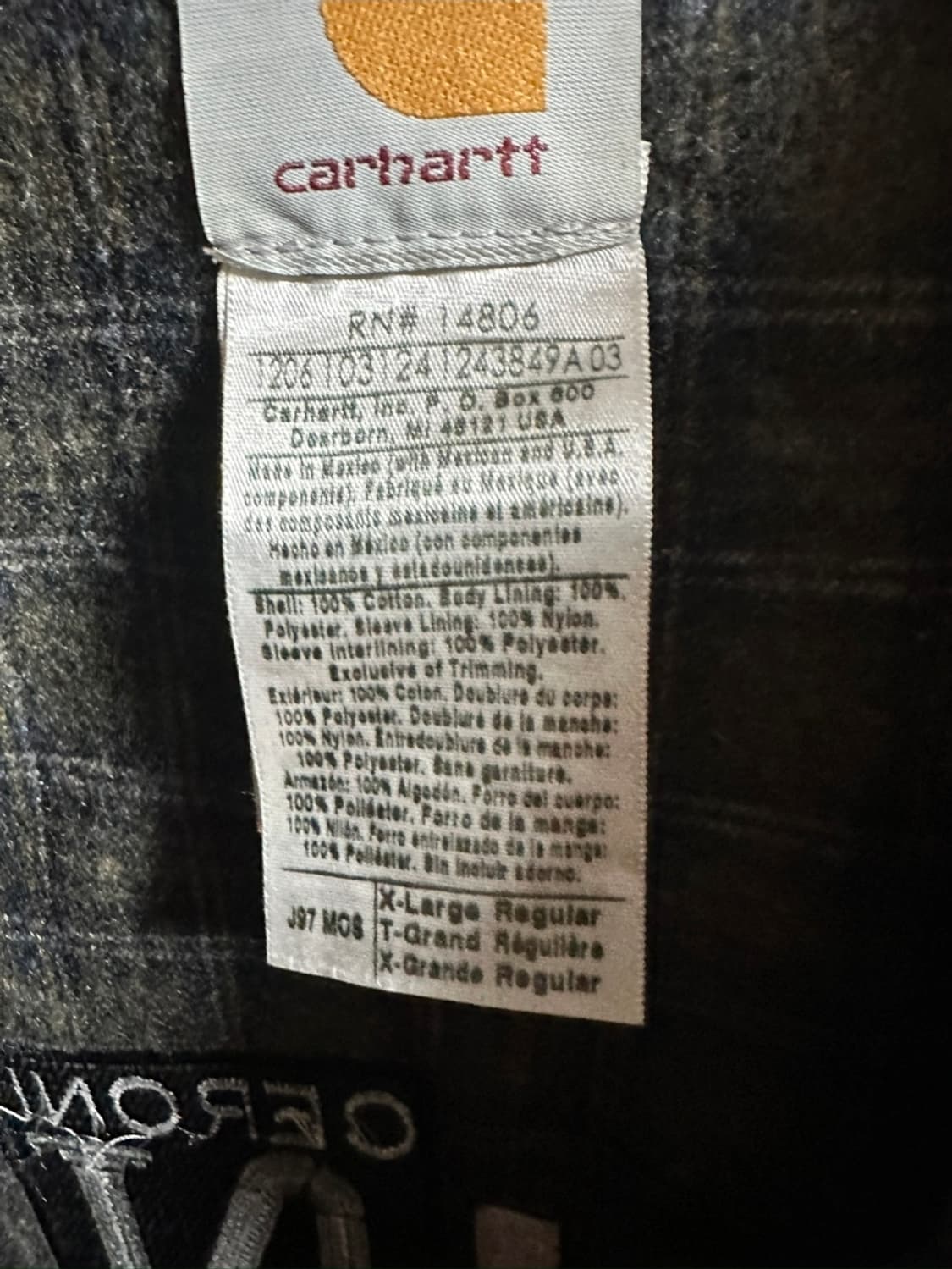 00s 칼하트 디트로이트 자켓 J97 MOS XL 상품이미지3