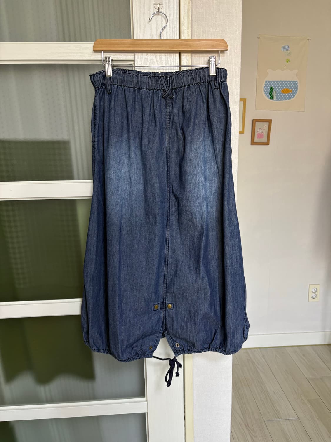 데님 벌룬 롱 스커트 상품이미지5