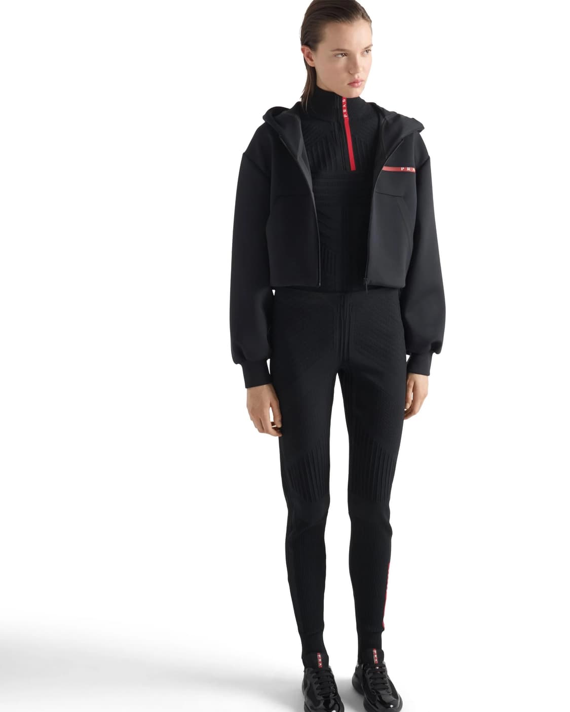 프라다 블랙 레깅스 팬츠 상품이미지1