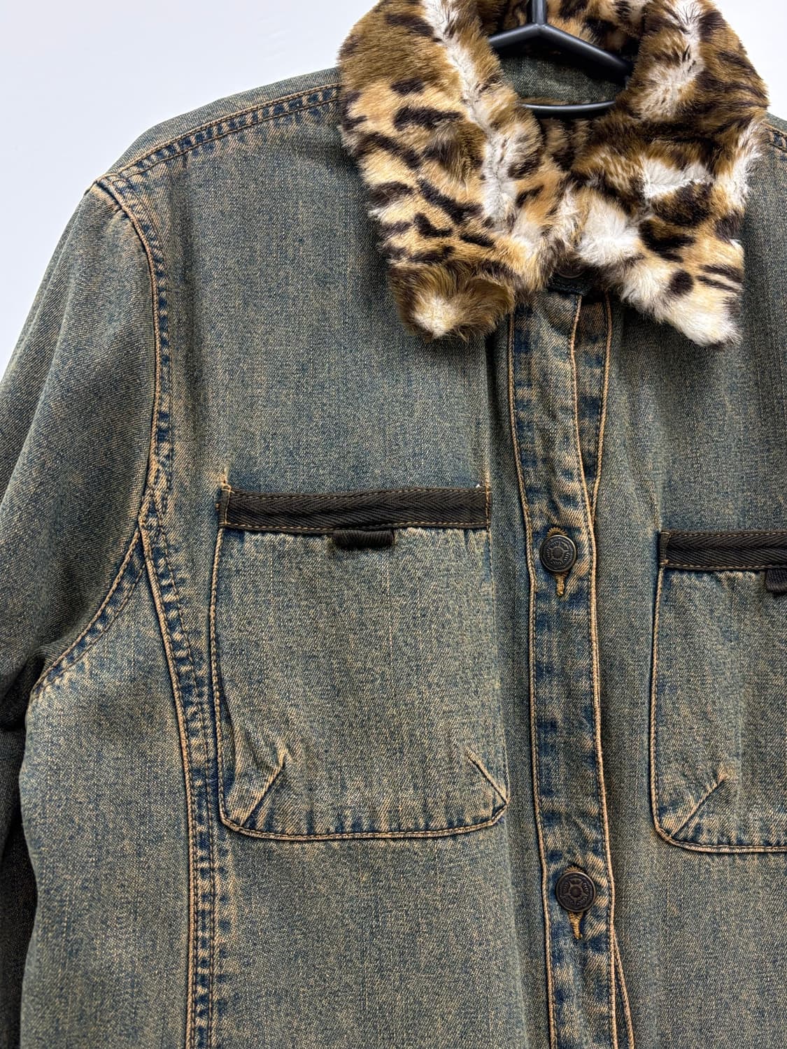 빈티지 데님 퍼 자켓 상품이미지6