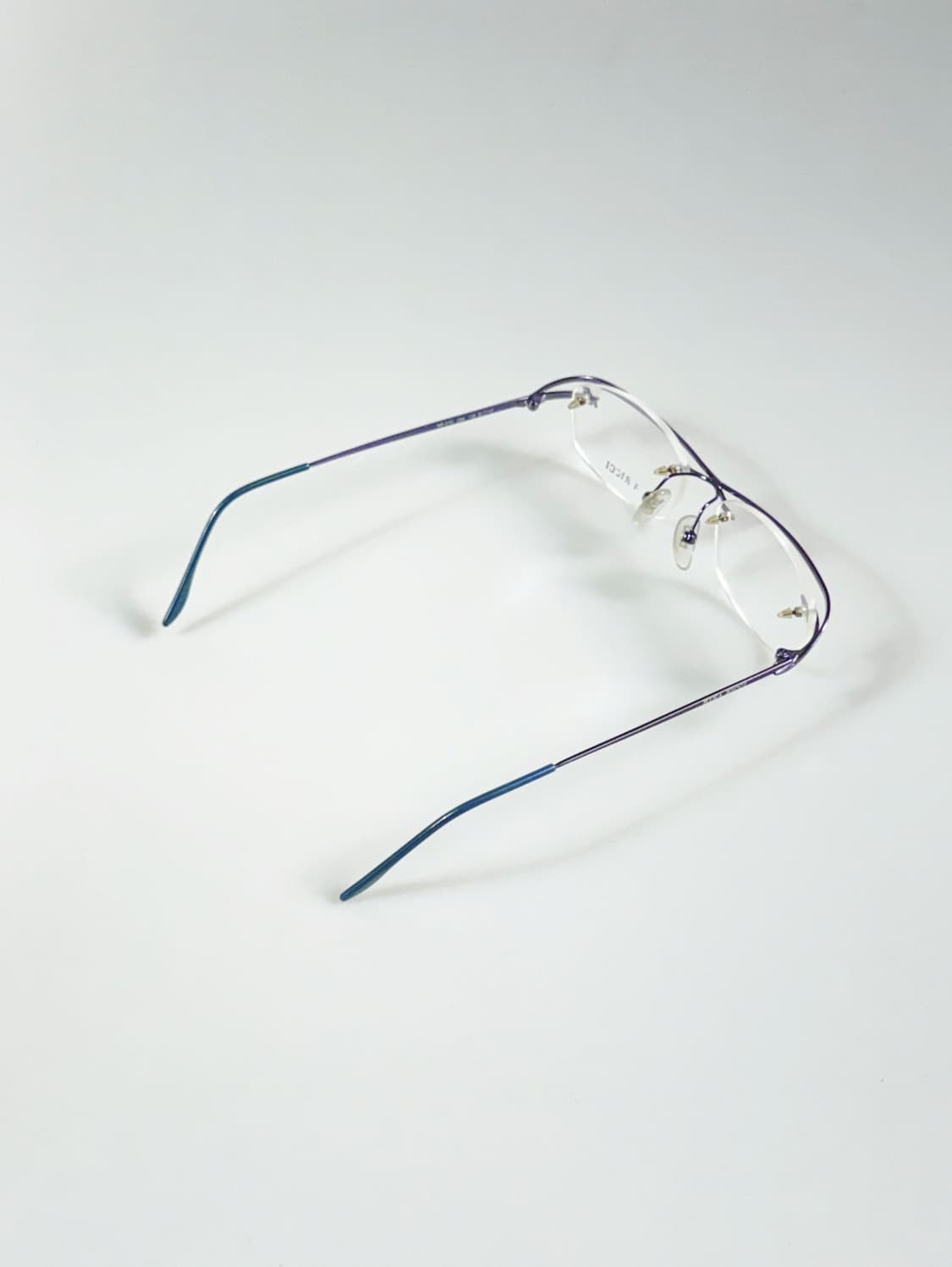 프랑스제 NINA RICCI 무테 플로럴 메탈 빈티지 안경 상품이미지5