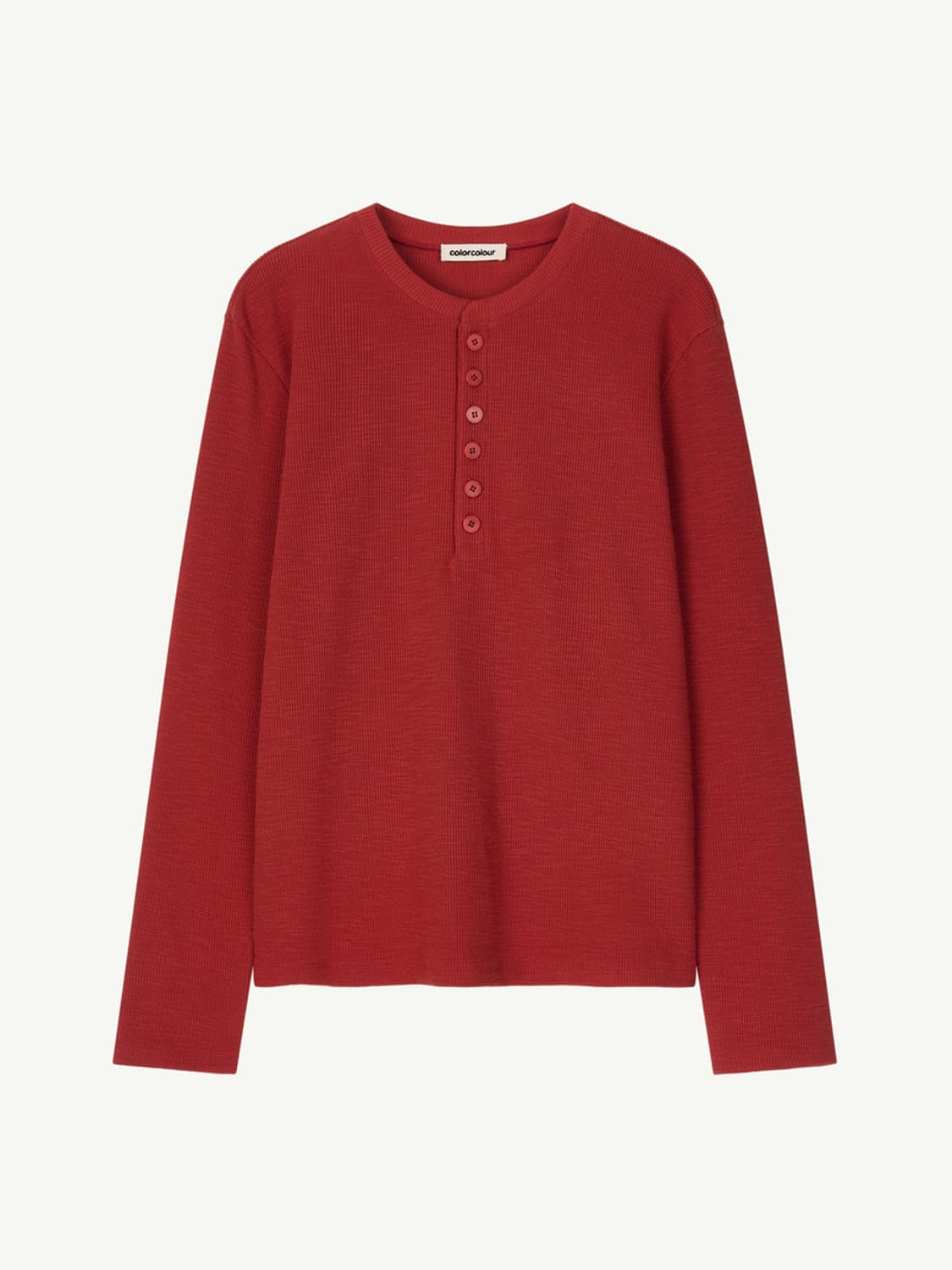 colorcolour / BUTTON HENLEY NECK orange 상품이미지2