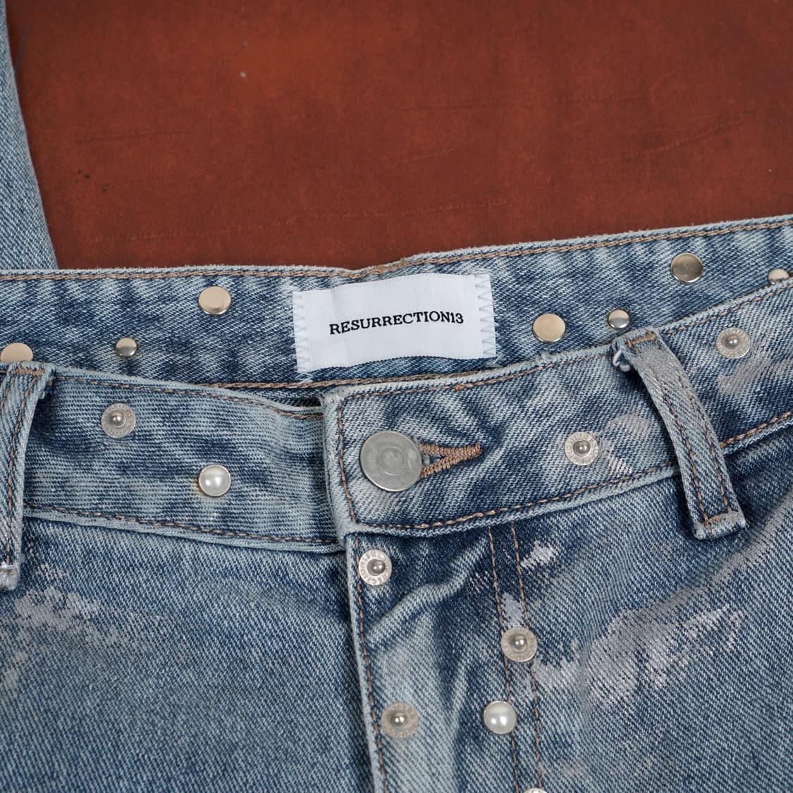 레저렉션13 핸드메이드 디테일 데님팬츠 상품이미지6