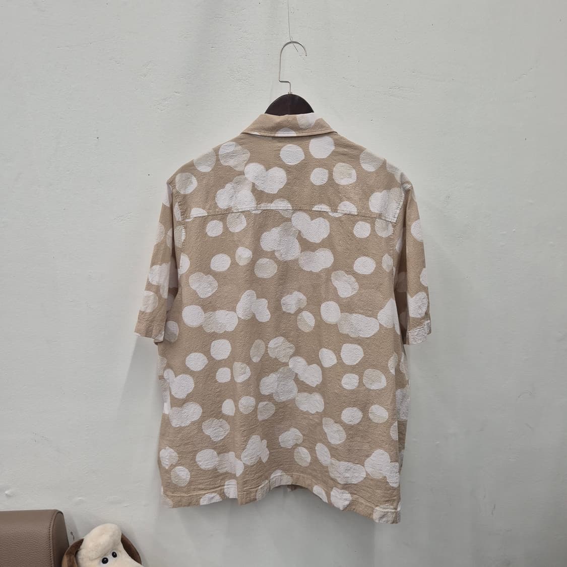코스 릴렉스핏 시어서커 도트 셔츠 L 상품이미지4