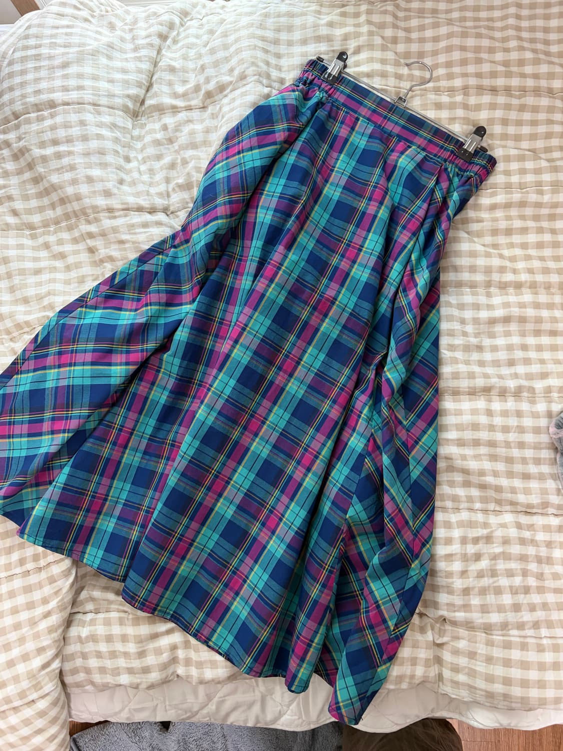 빈티지 체크 스커트 상품이미지2