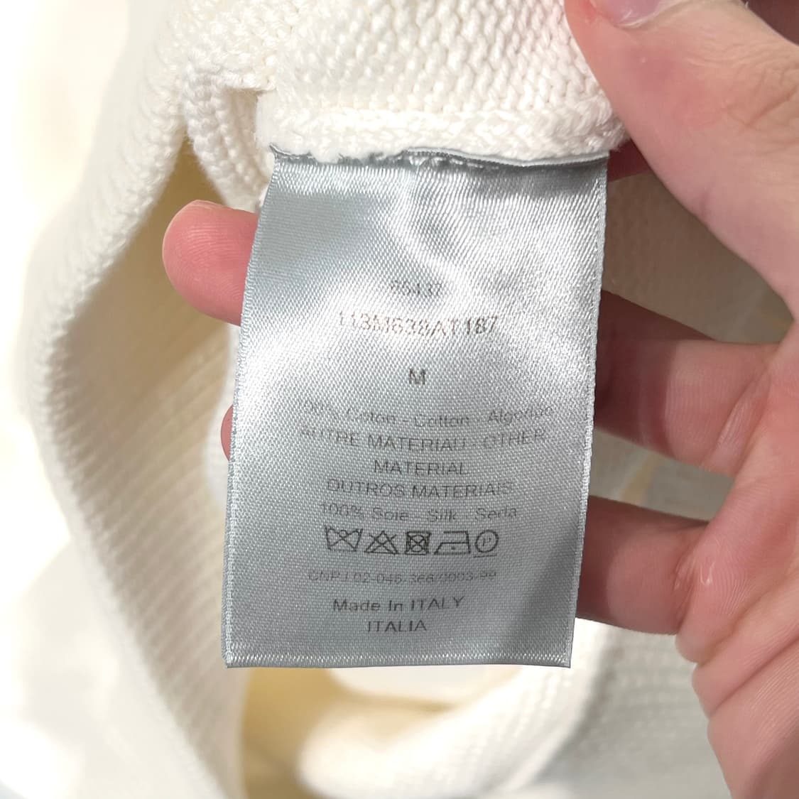[정품] 디올 인서트 니트 아이보리  M사이즈 상품이미지5