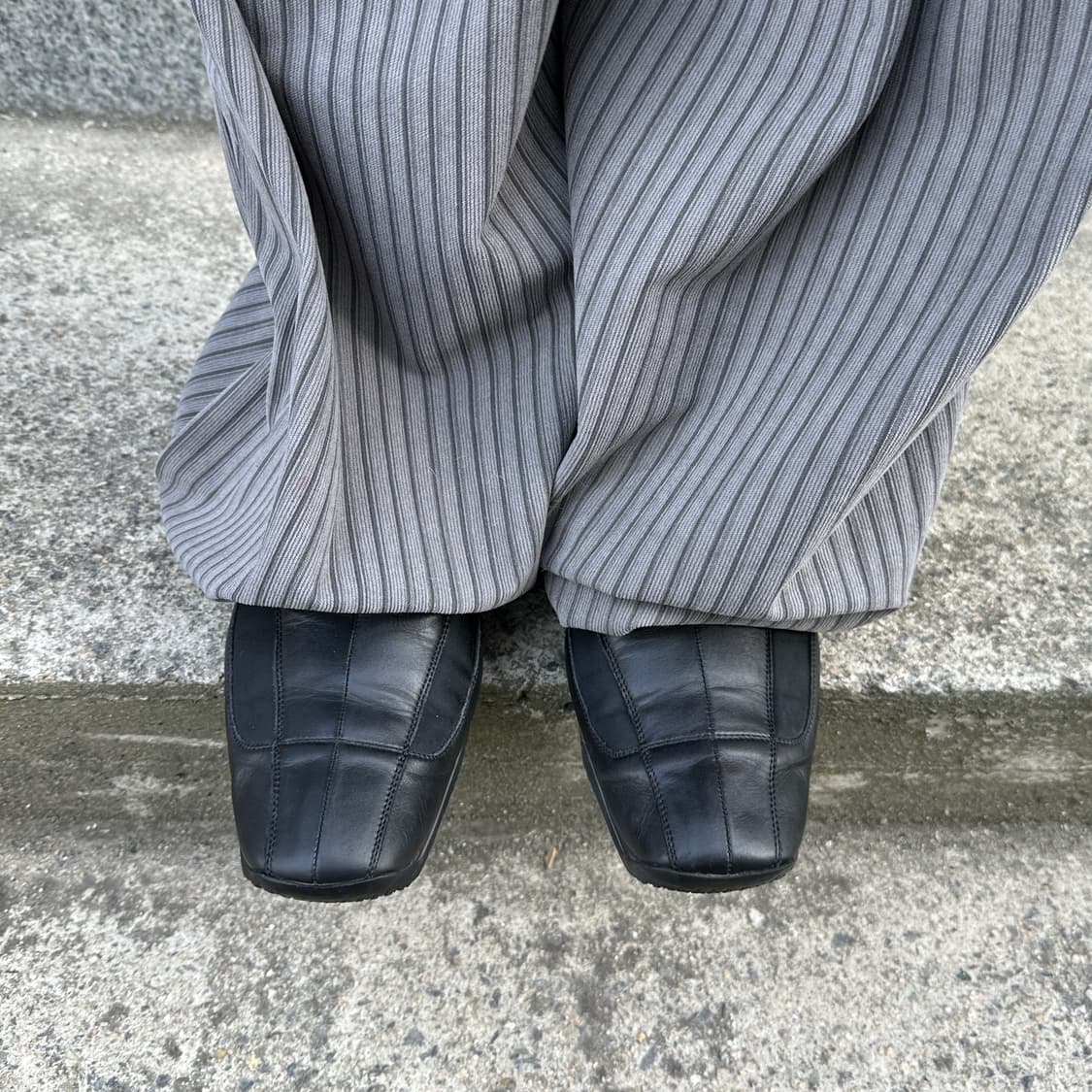 00s 블랙 프라다 스포츠 스퀘어 토 슬립온 스니커즈 상품이미지8