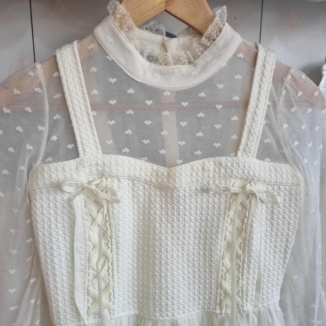 리즈리사  하트망사 튜닉원피스 상품이미지3