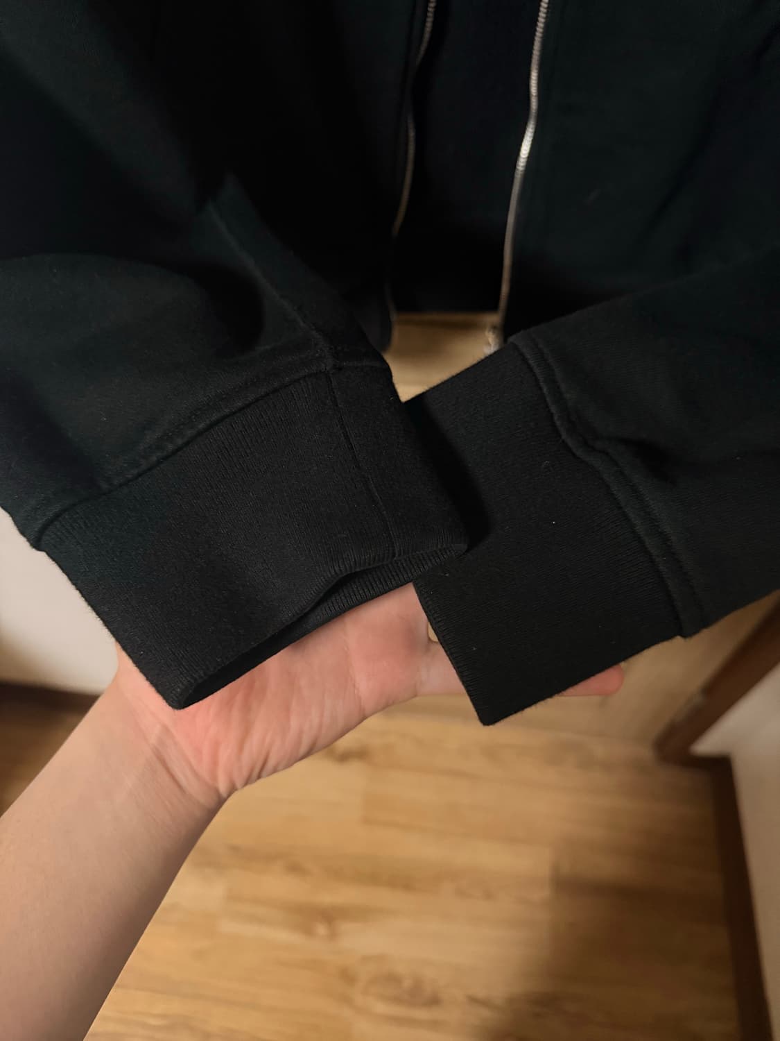 우영미 백로고 후드집업 블랙  상품이미지9