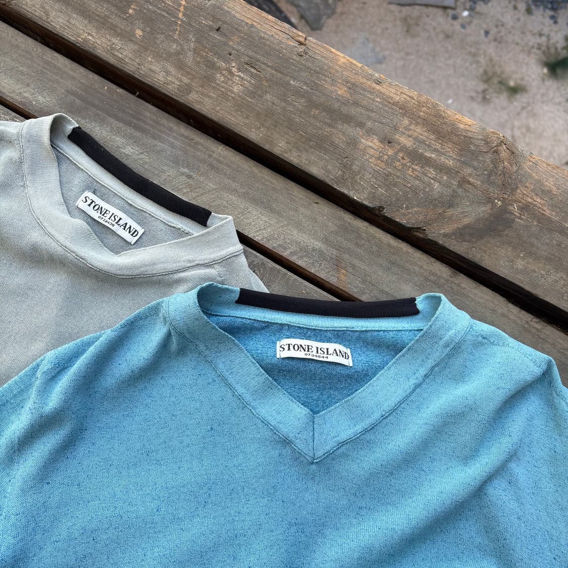 스톤아일랜드 라이트 그레이 라운드 넥 니트 상품이미지10