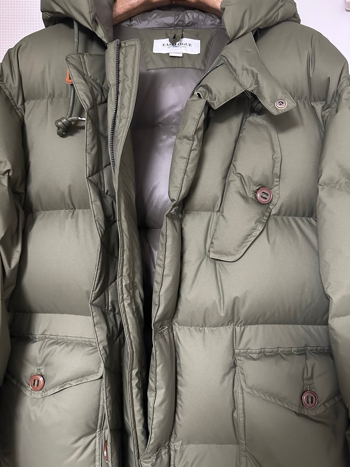 이스트로그 raf 라프 다운 패딩 (올리브 카키) XL 판매 상품이미지4