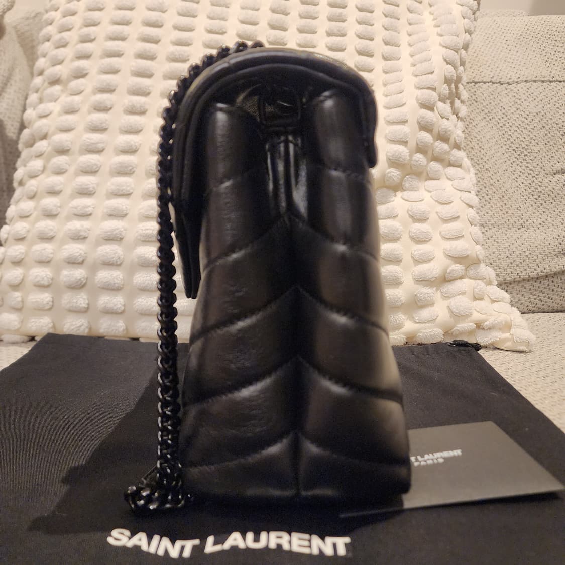 초민트급 생로랑 루루 스몰 숄더백 올블랙 상품이미지2