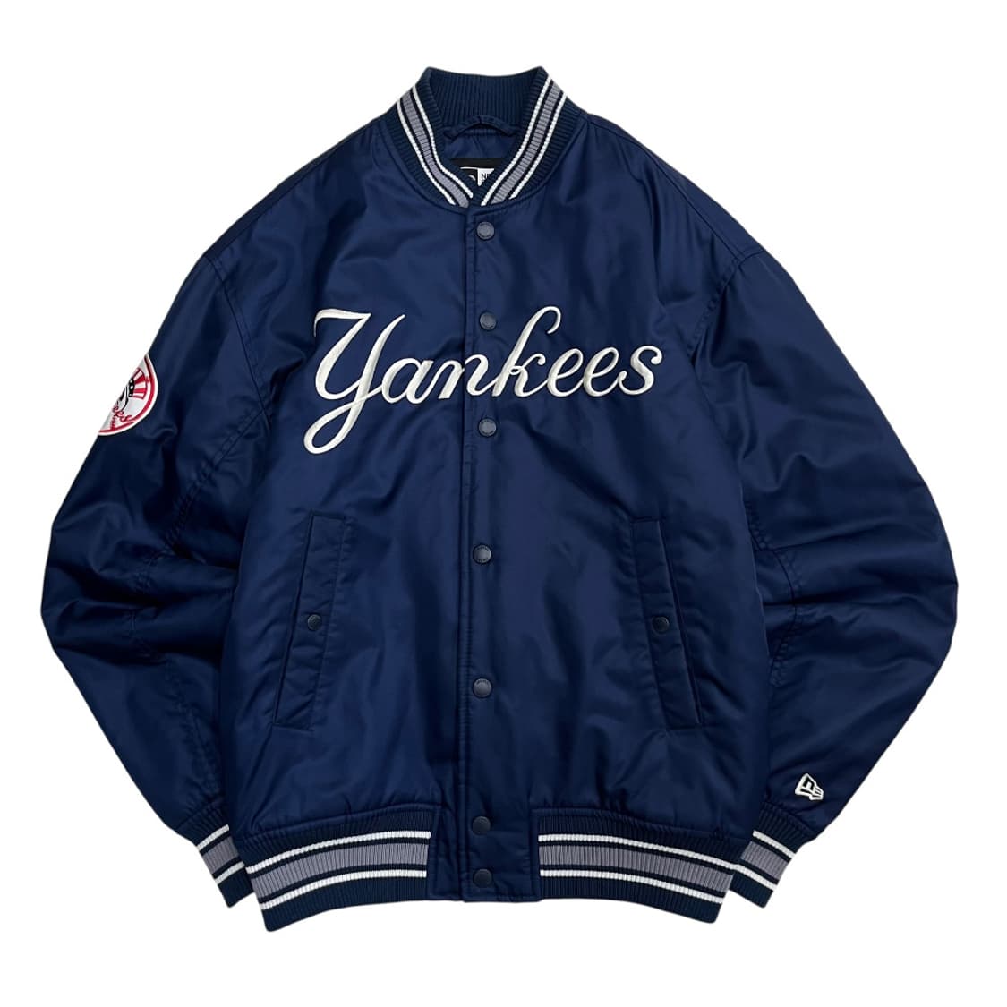 뉴에라 센터로고 네이비 바시티 자켓 90 상품이미지3