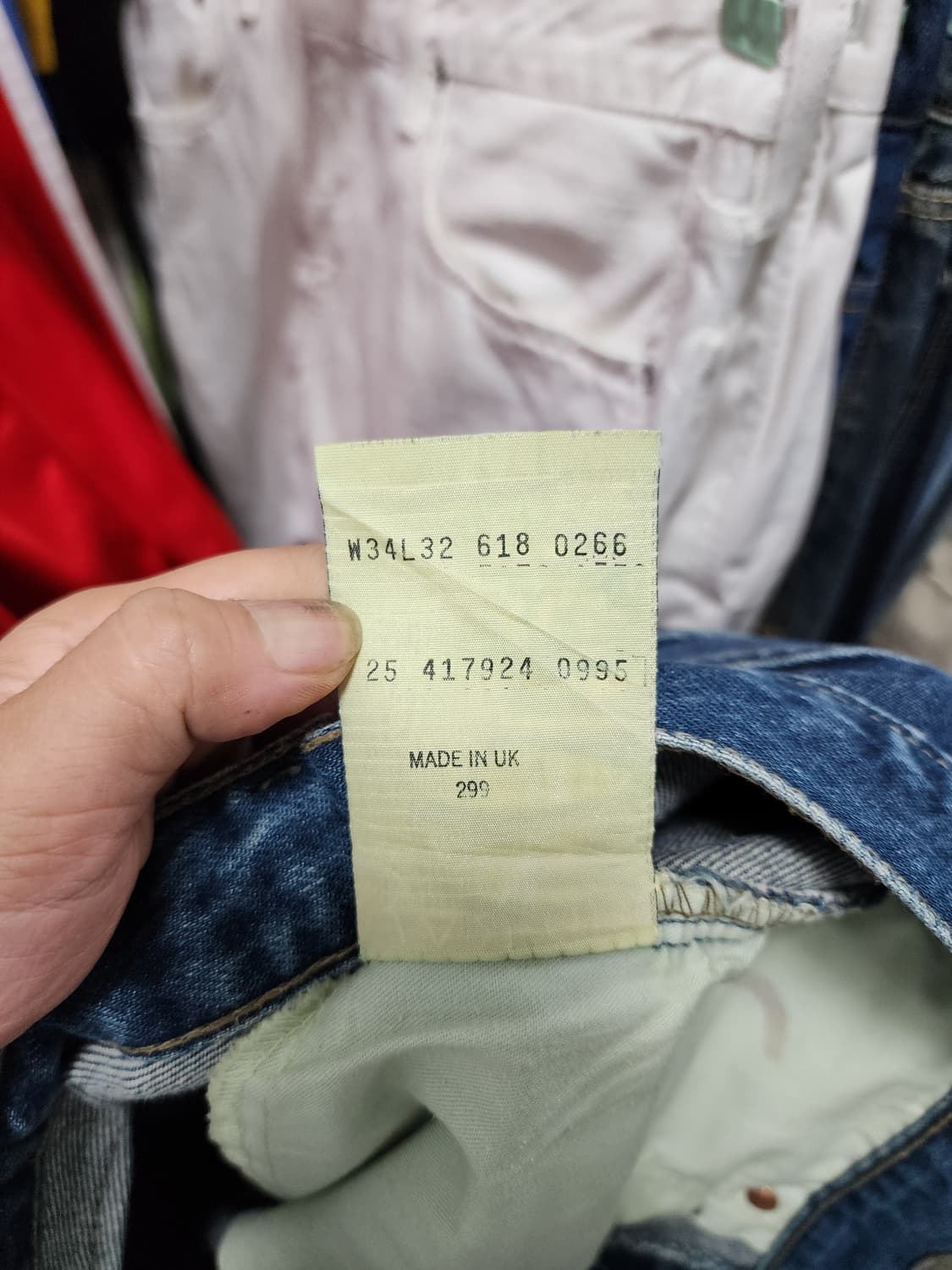 리바이스 90s 영국판 613 오렌지탭 데님  상품이미지5