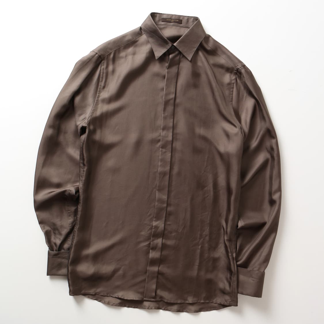 루이비통 히든버튼 실크 셔츠 상품이미지1