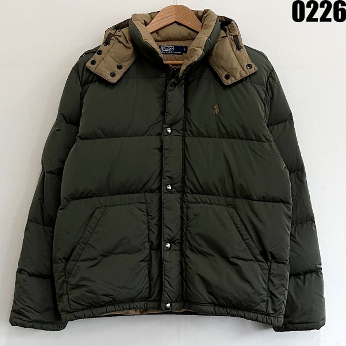 폴로 랄프로렌 후드 구스다운 패딩 자켓 L 0226 상품이미지1