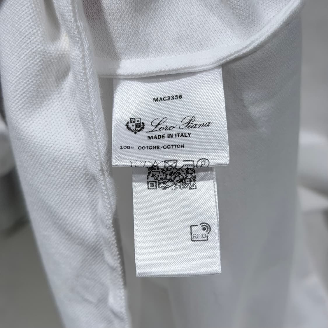 (A+/XL) / 로로피아나 레귤러핏 코튼 카라 폴로 반팔 티셔츠 화이트 상품이미지7