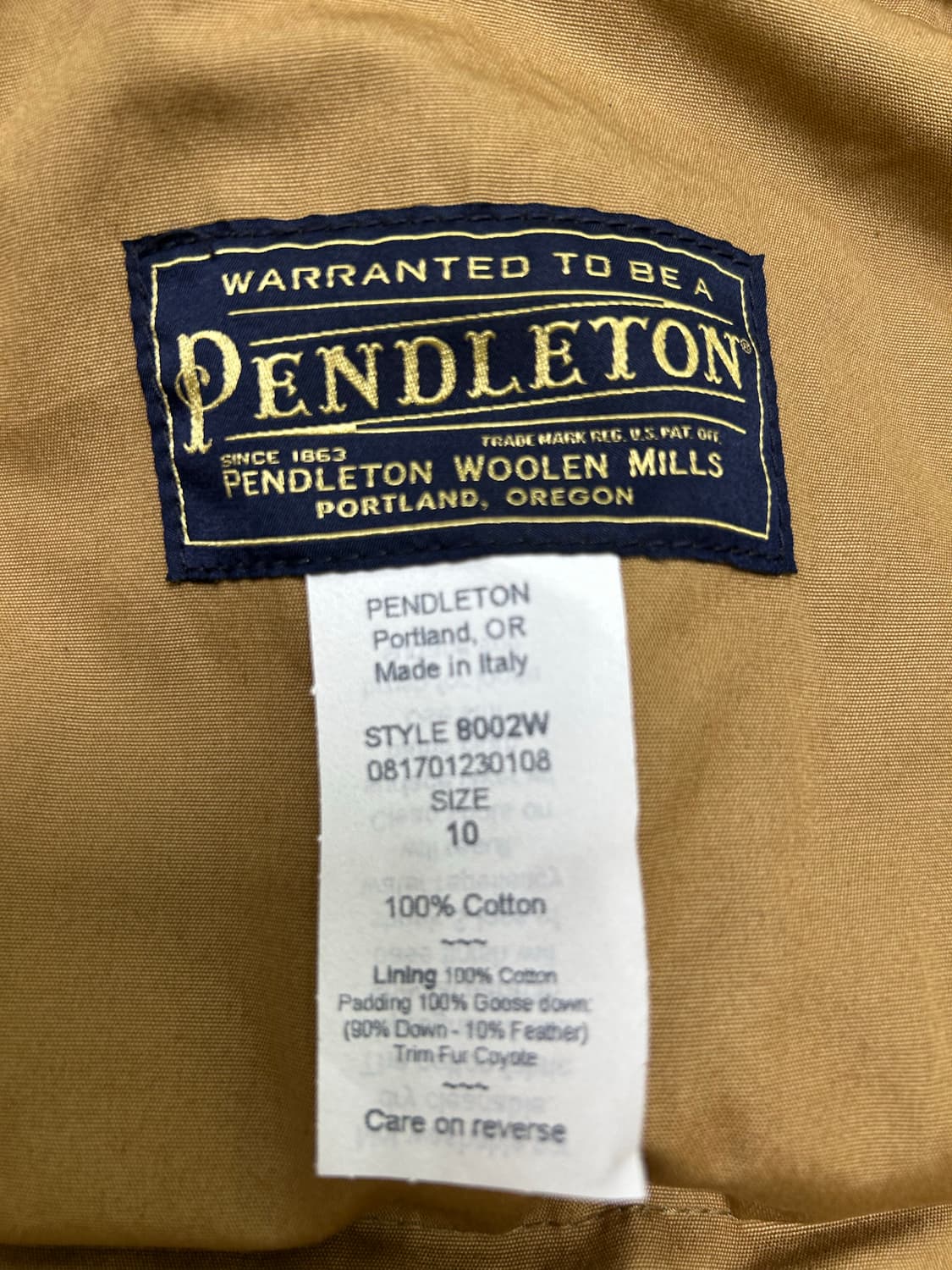 PENDLETON 후드 퍼 파카 블루 상품이미지3