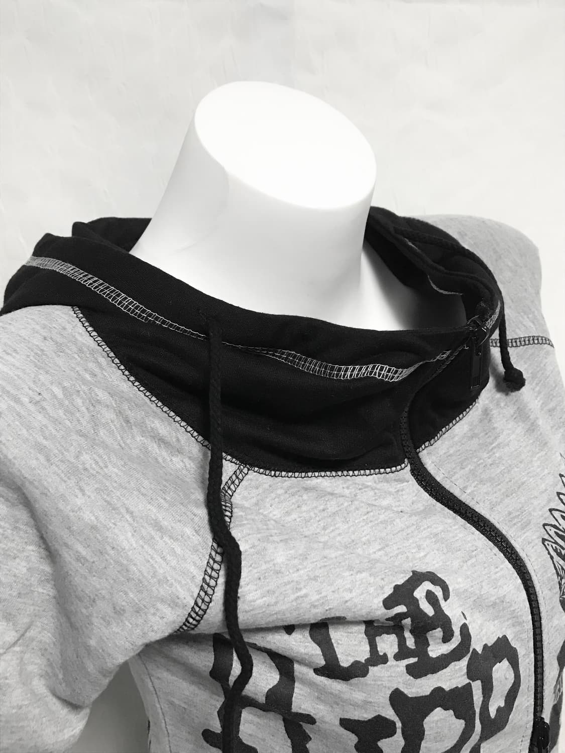 빈티지 d.i.a깔 갸루 펑크 날개 프린팅 후드 원피스 집업 상품이미지8