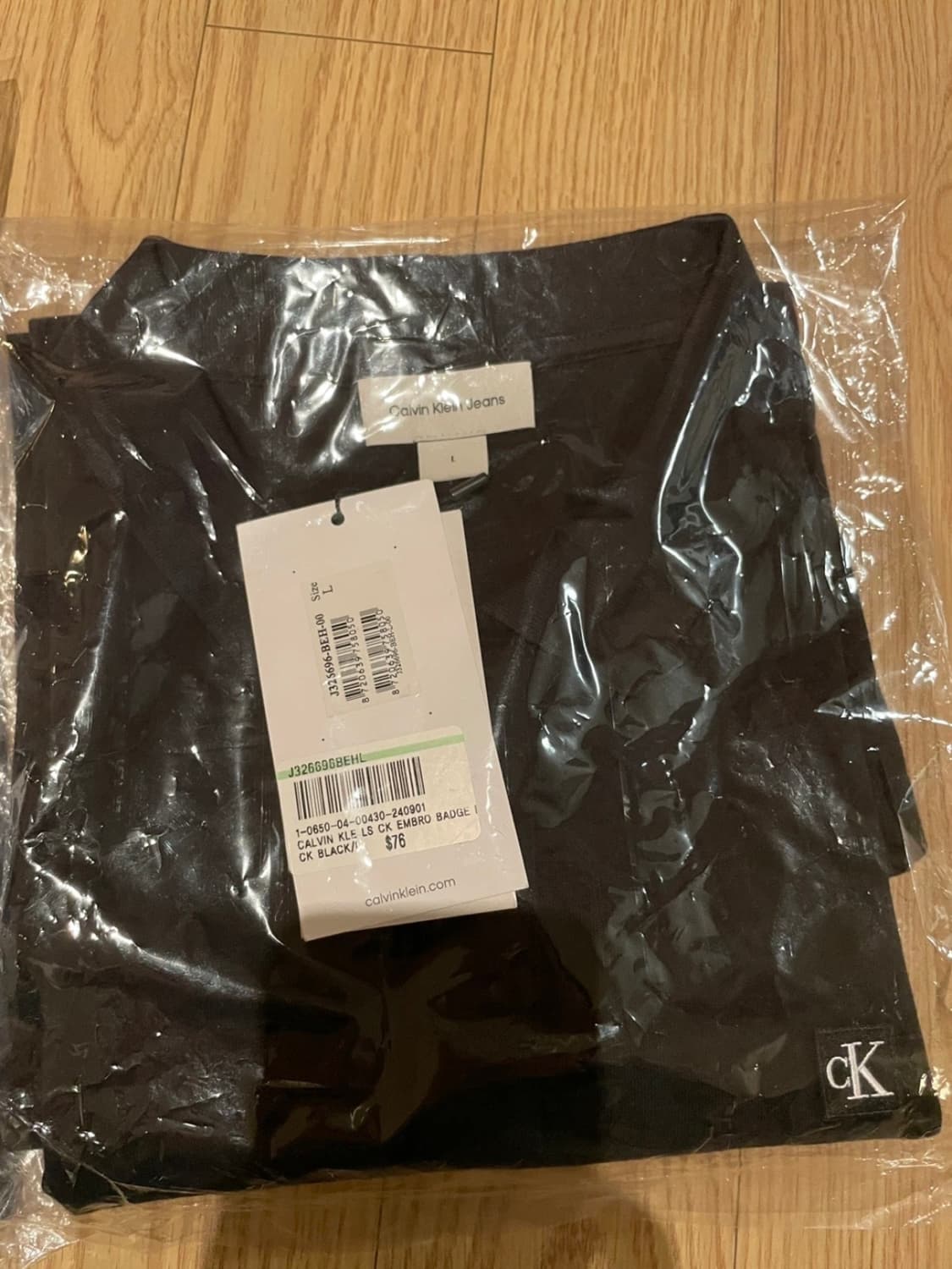 [택O새제품/면세점76불] CK 캘빈클라인 폴로셔츠 L 잉크/블랙 상품이미지10