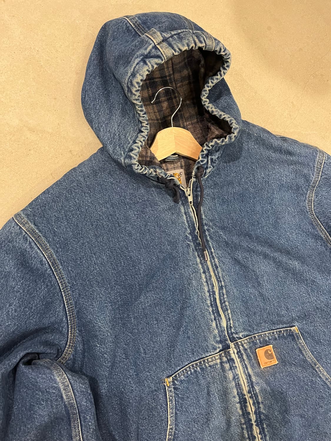 빈티지 칼하트 데님 후디자켓 상품이미지2
