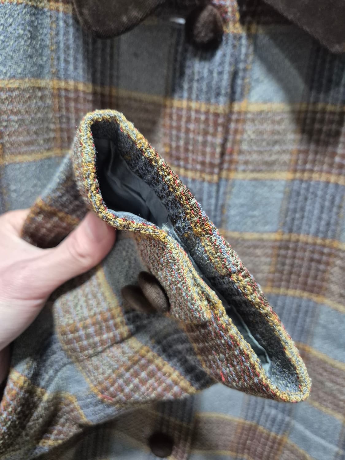 조스포츠 체크 카라벨벳 자켓 브라운 상품이미지4