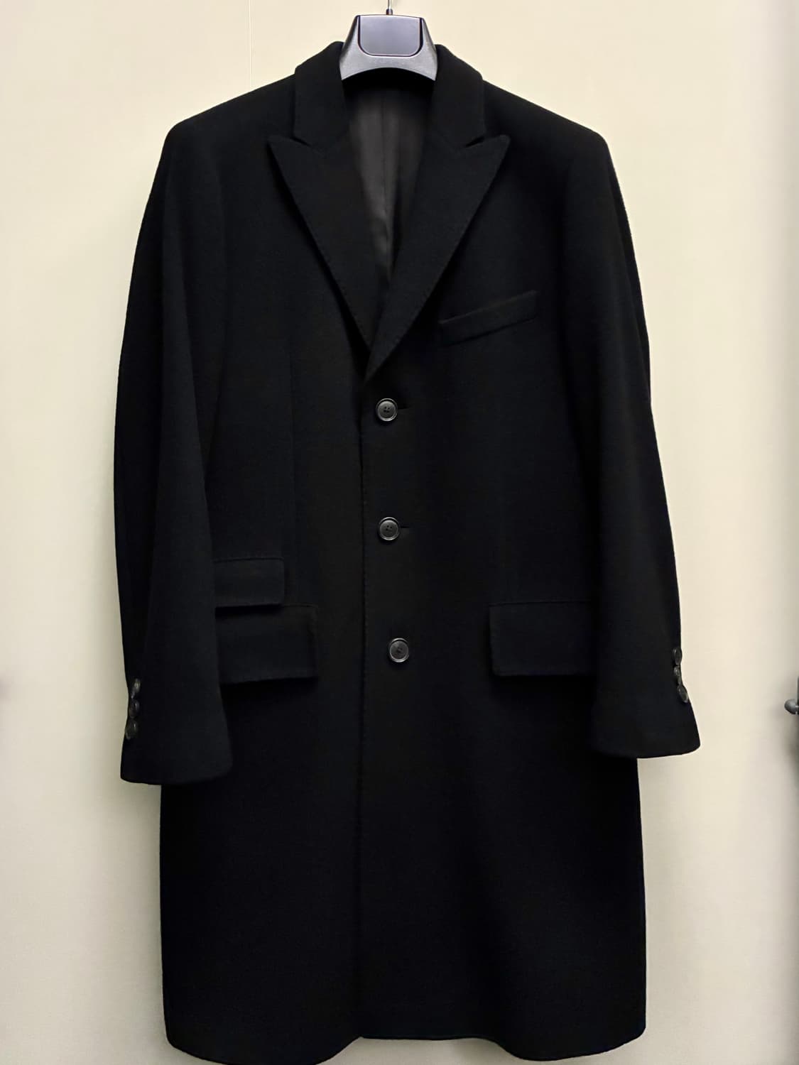 (M)HUGO BOSS 휴고보스 캐시미어 버진울 싱글 롱코트 상품이미지1