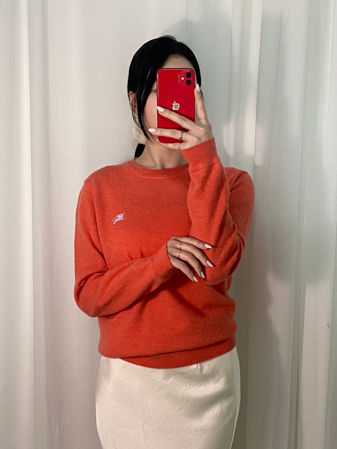 버버리 100%캐시미어 기마로고 니트 상품이미지1