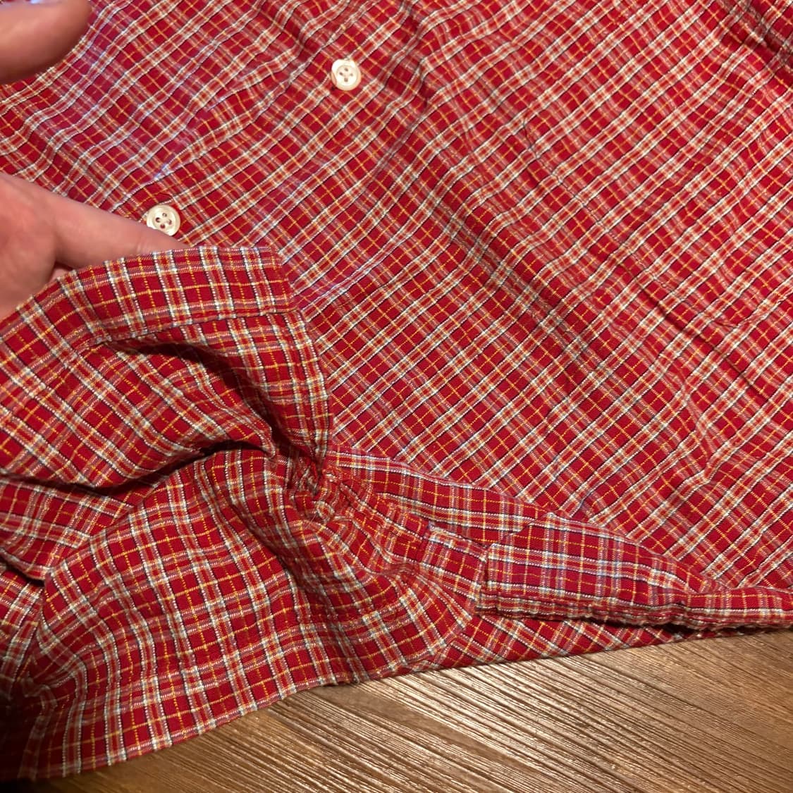90s old uniqlo textured work half shirt 상품이미지6