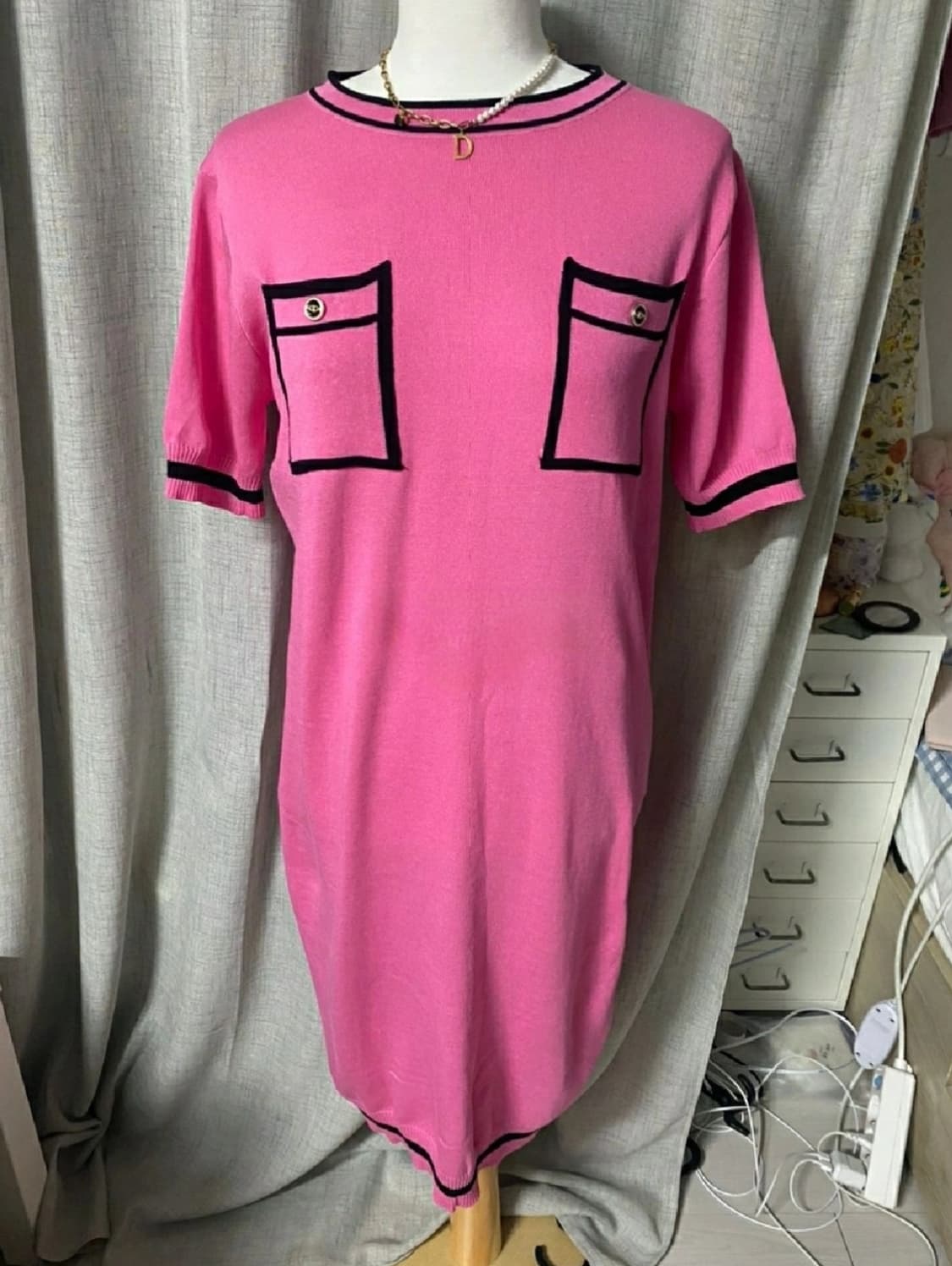 핑크니트원피스 상품이미지1