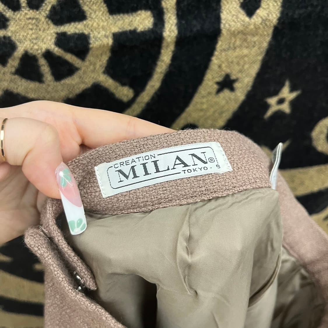 빈티지 코지 캐주얼 페미닌 플레어 울 미디스커트 K0144 상품이미지5