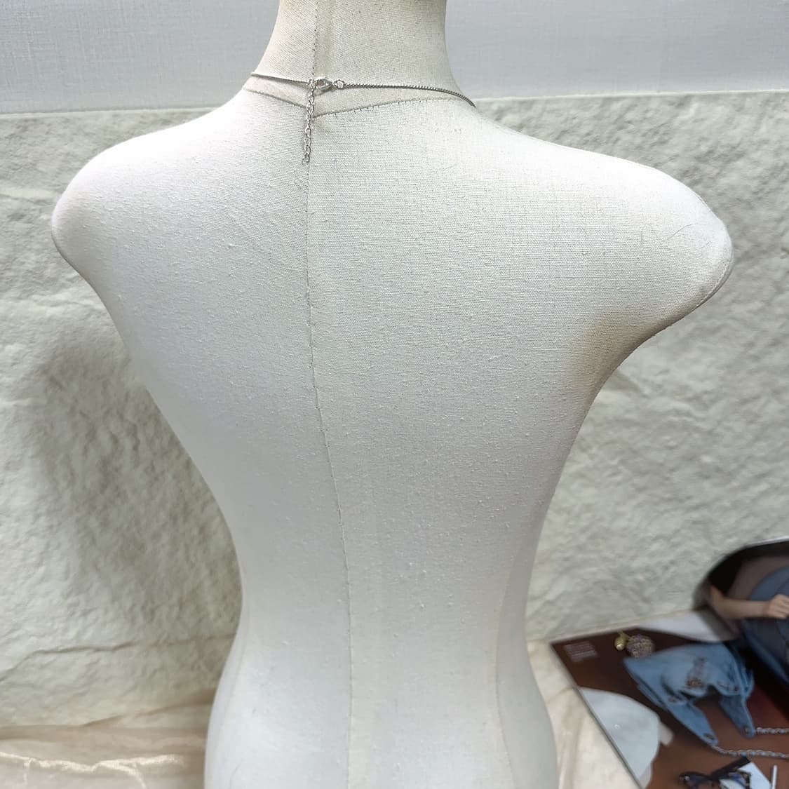 빈티지 스네이크체인 마테 플라워 목걸이 상품이미지3