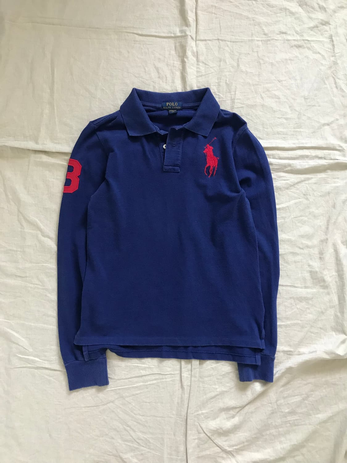폴로 랄프로렌 빅포니로고 블루 카라티 상품이미지5