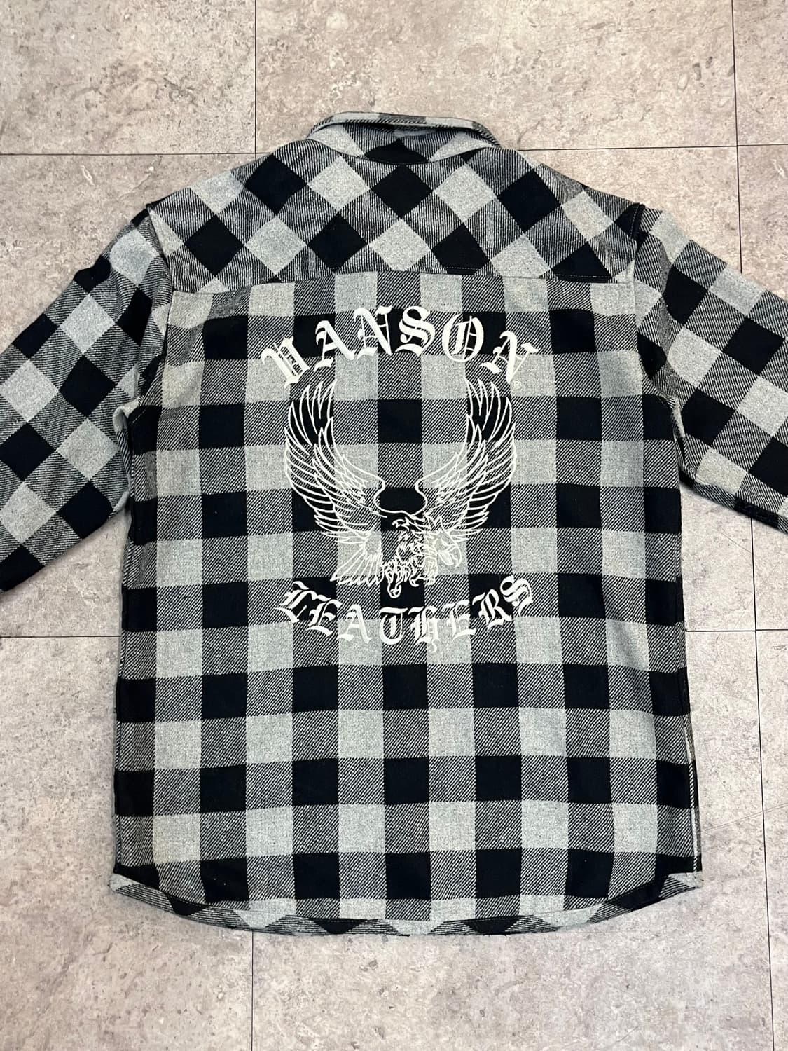 밴슨 레더스 자수 셔츠 자켓 그레이 L #csz3311 상품이미지8