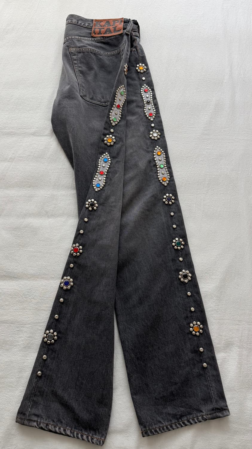 캐피탈 14온즈 데님 5P 몽키 시스코 잼스톤 팬츠 블랙 / 32사이즈 상품이미지5