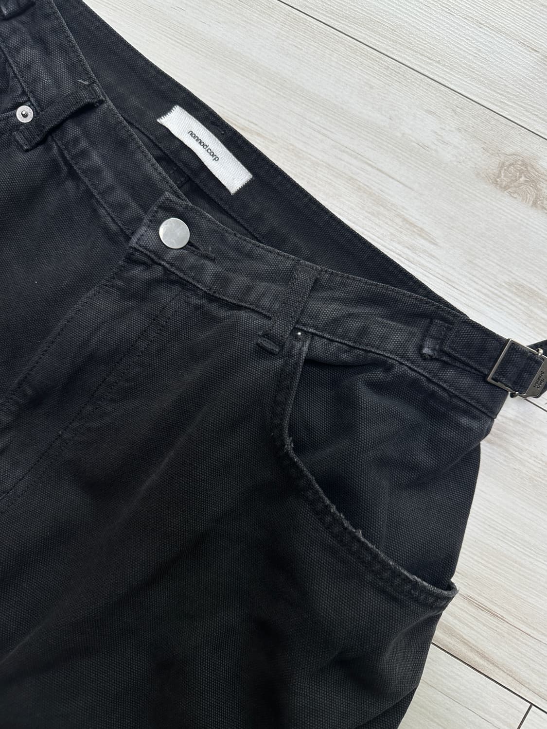 (2) 논노드 더블니 커버팬츠 블랙 상품이미지3