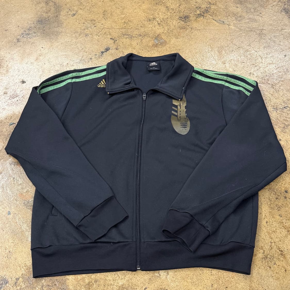 아디다스 블랙 그린 골드 슈즈 져지 트랙탑 105 상품이미지2